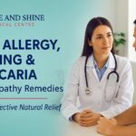 Homeopathy remedies for skin allergy, itching and urticaria explained by doctor during patient consultation at Rise and Shine Medical Centre