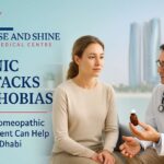 Homeopathic treatment for panic attacks and phobias explained by doctor during patient consultation in Abu Dhabi at Rise and Shine Medical Centre