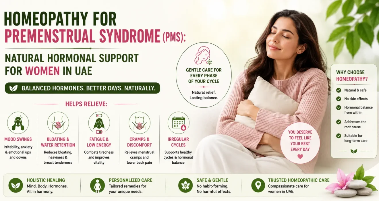 Homeopathy for Premenstrual Syndrome (PMS)- Natural Hormonal Support for Women in UAE