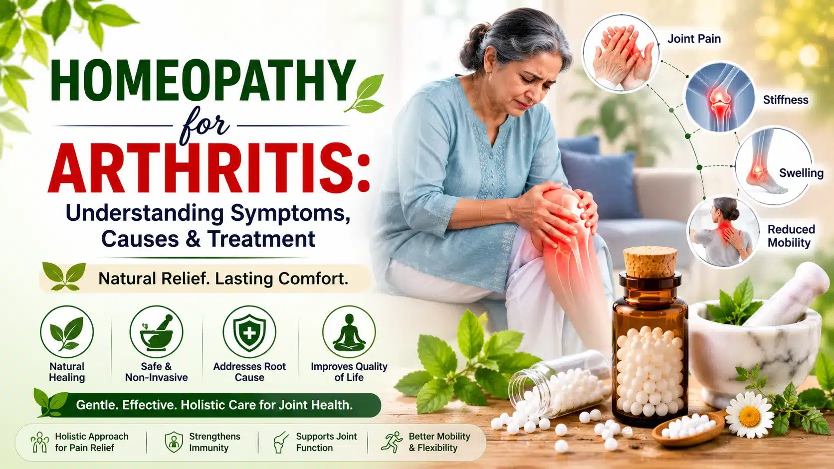 Homeopathy for Arthritis- Understanding Symptoms, Causes & Treatment